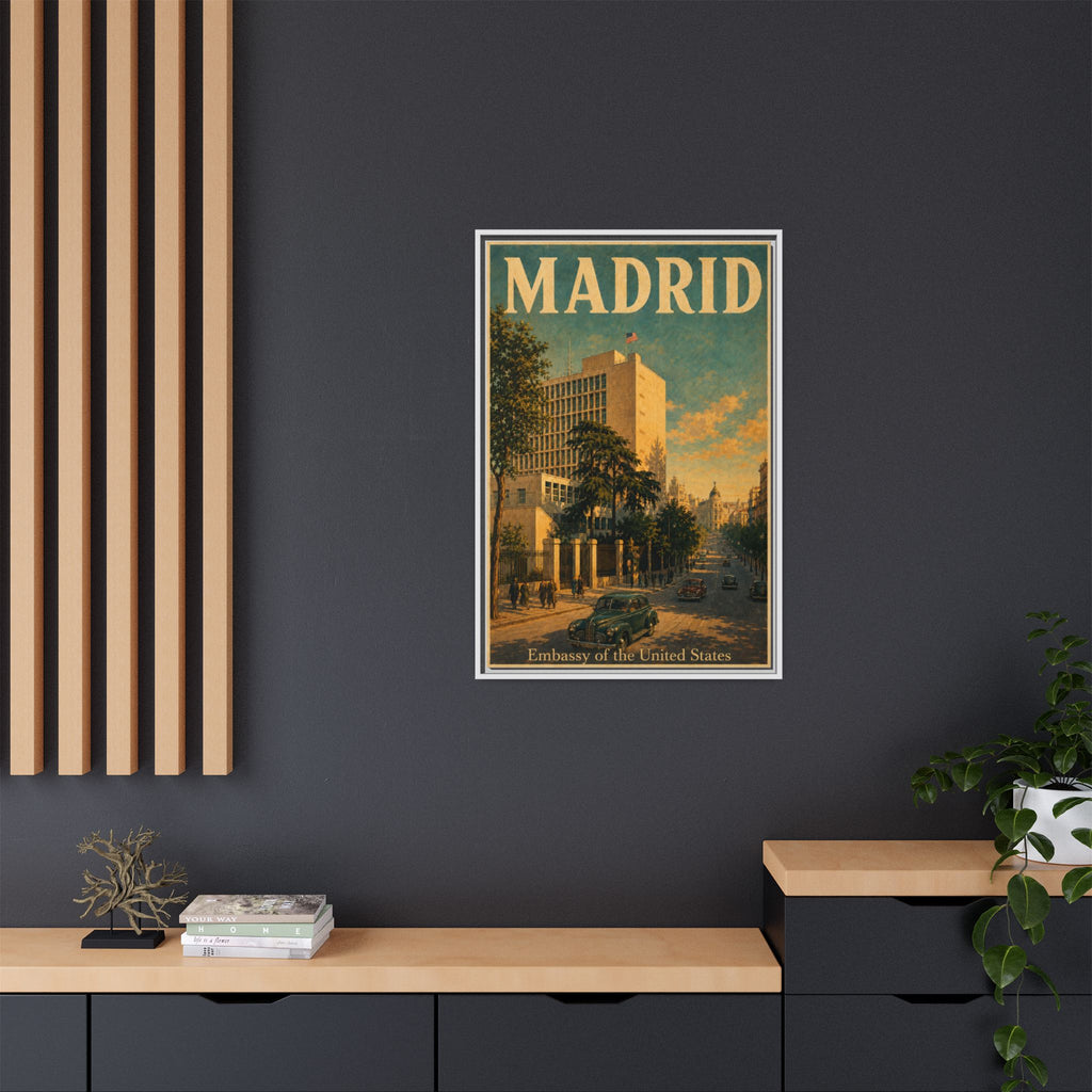 Madrid Embassy Wrapped Canvas Framed