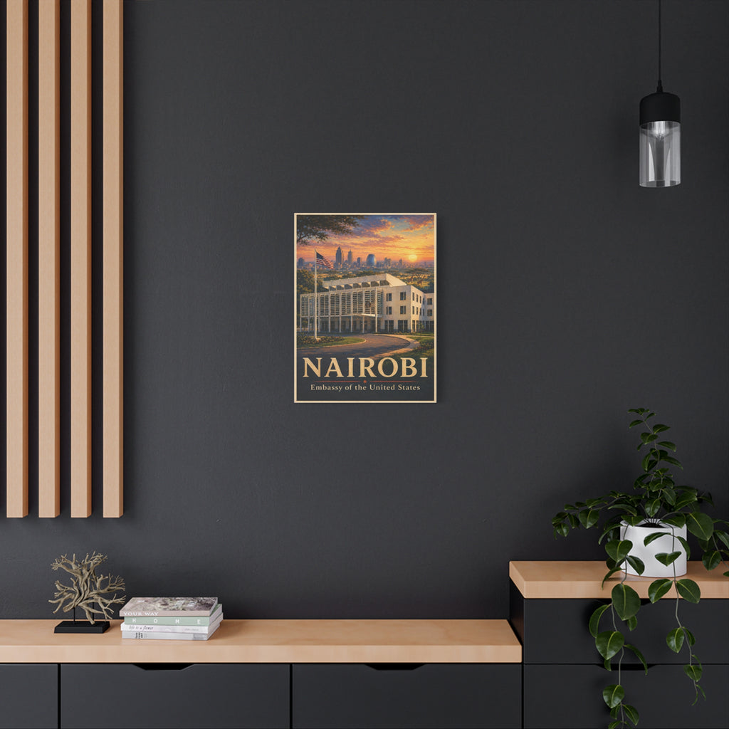 Nairobi Embassy Wrapped Canvas