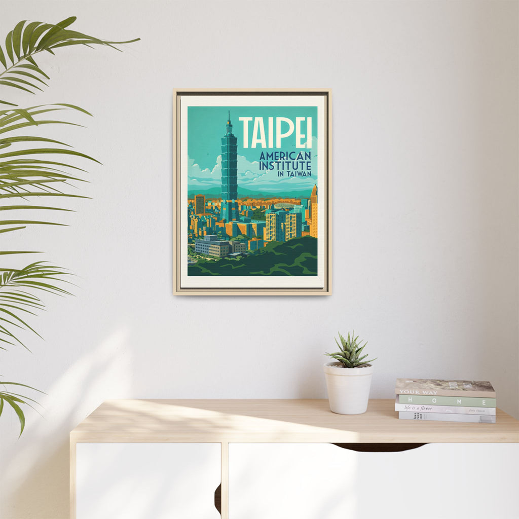 Taipei Embassy Wrapped Canvas Framed