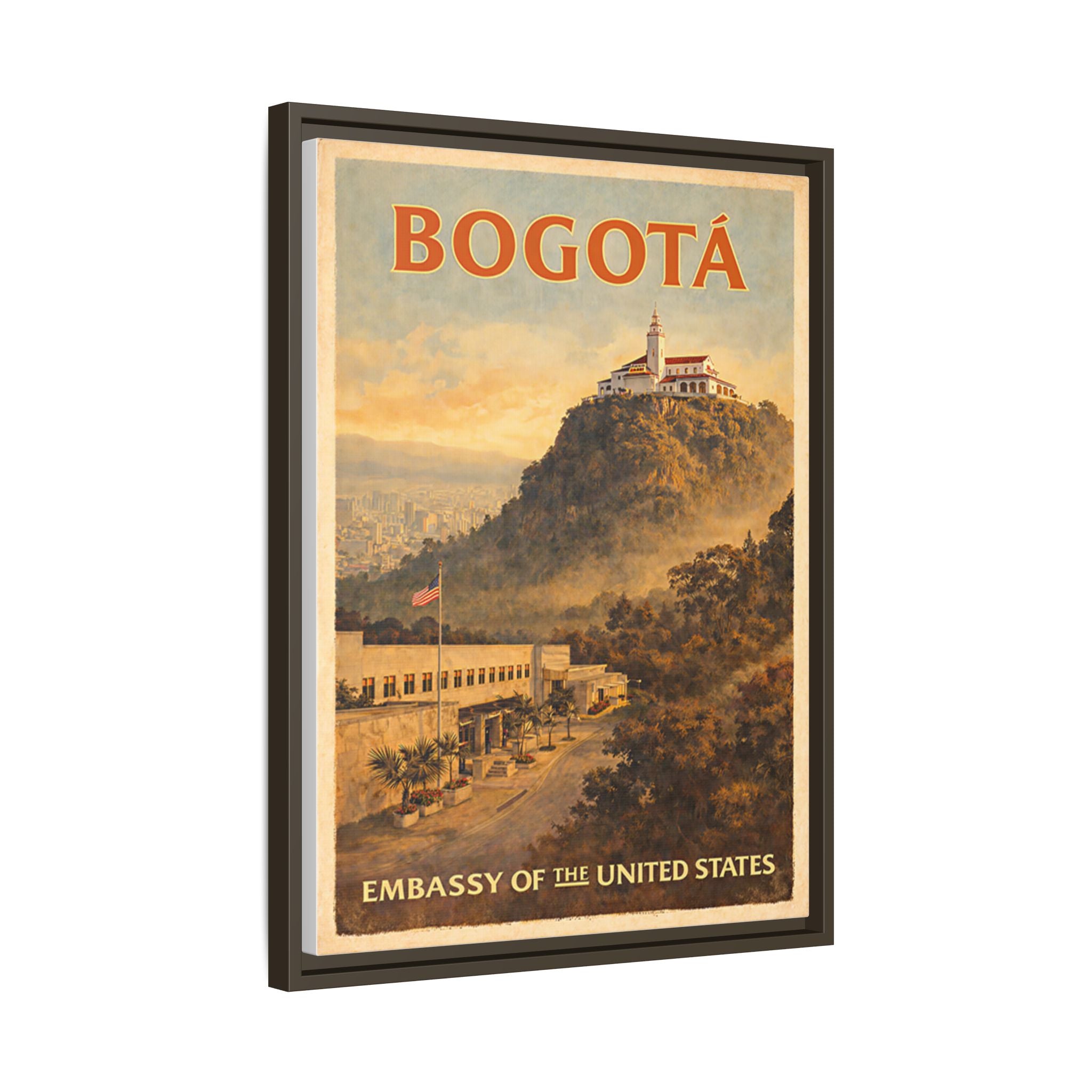 Bogotá Embassy Wrapped Canvas Framed