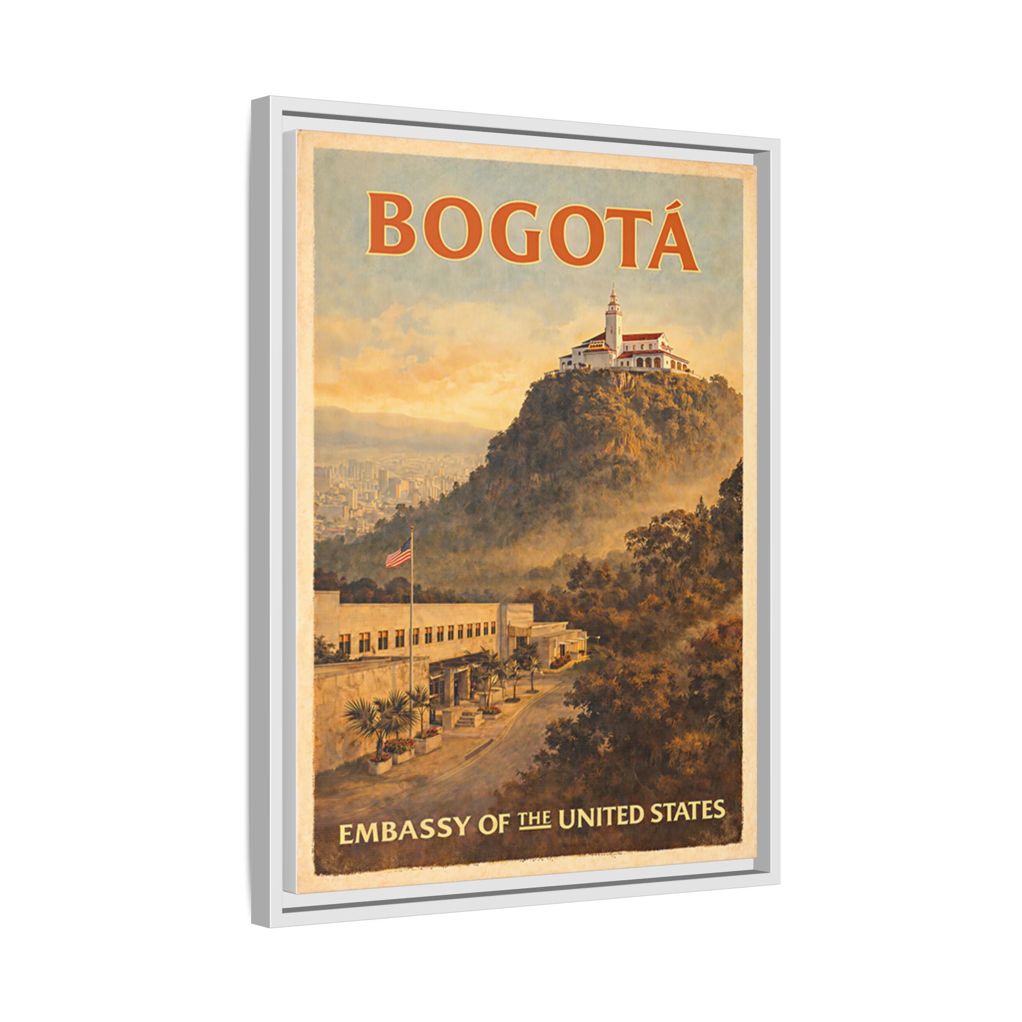 Bogotá Embassy Wrapped Canvas Framed