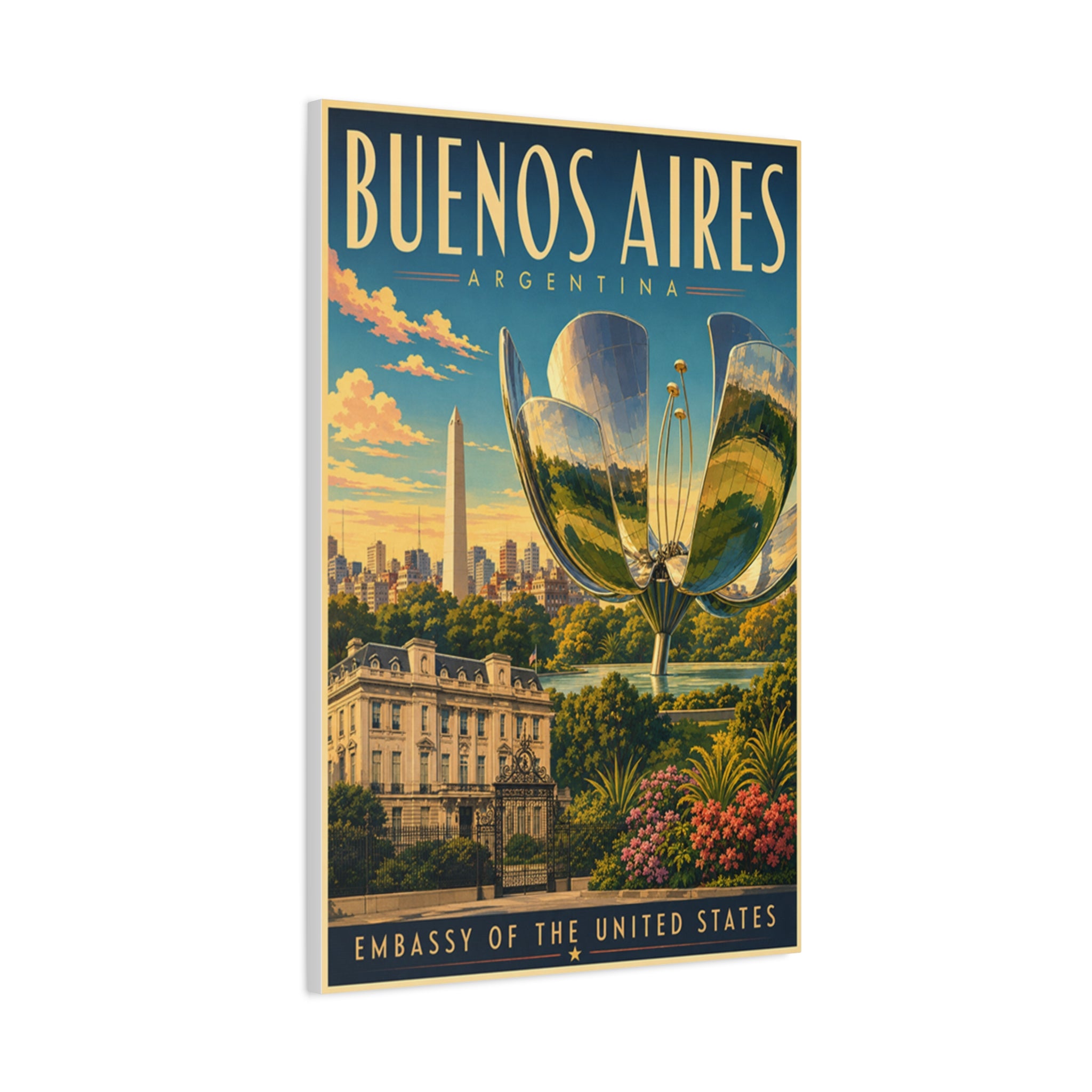 Buenos Aires Embassy Wrapped Canvas