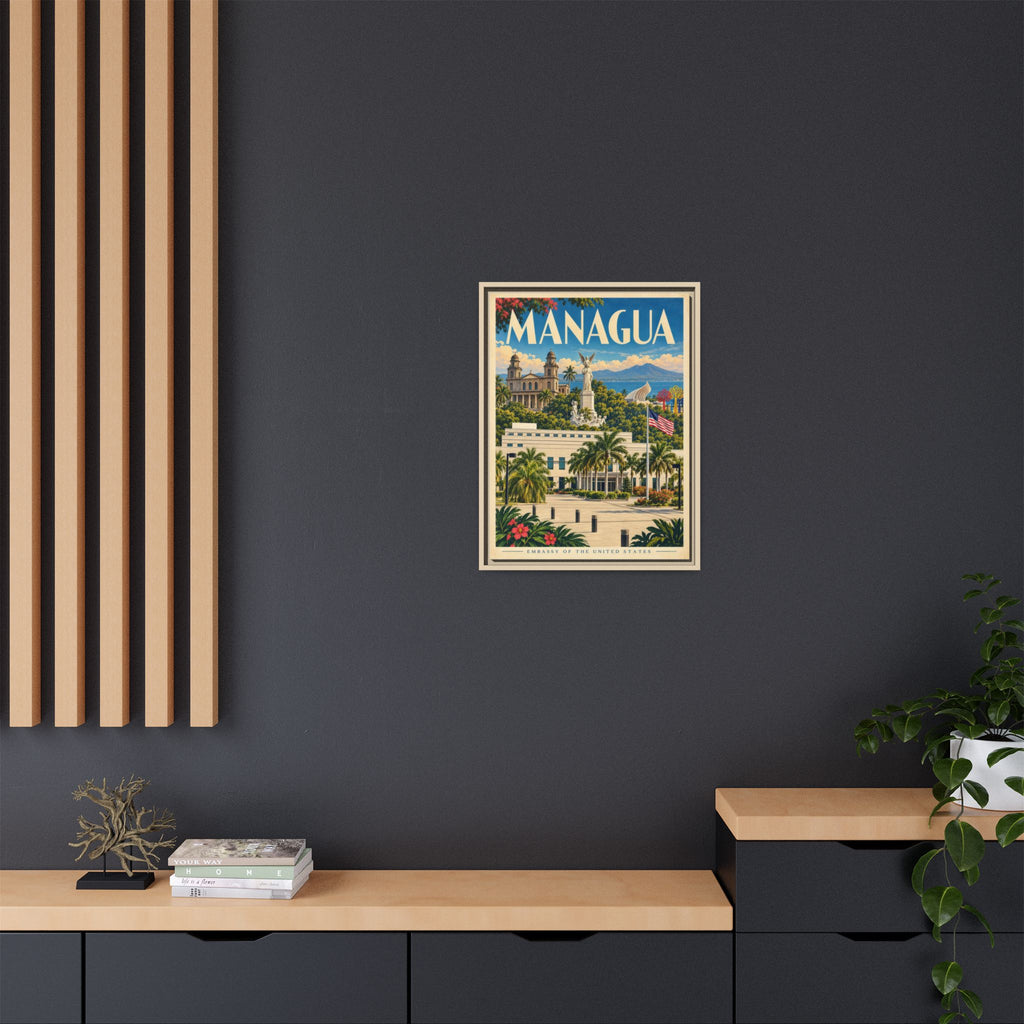 Managua Embassy Wrapped Canvas Framed