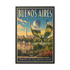 Buenos Aires Embassy Wrapped Canvas Framed