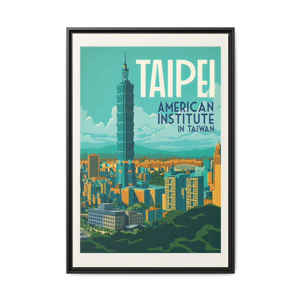 Taipei Embassy Wrapped Canvas Framed
