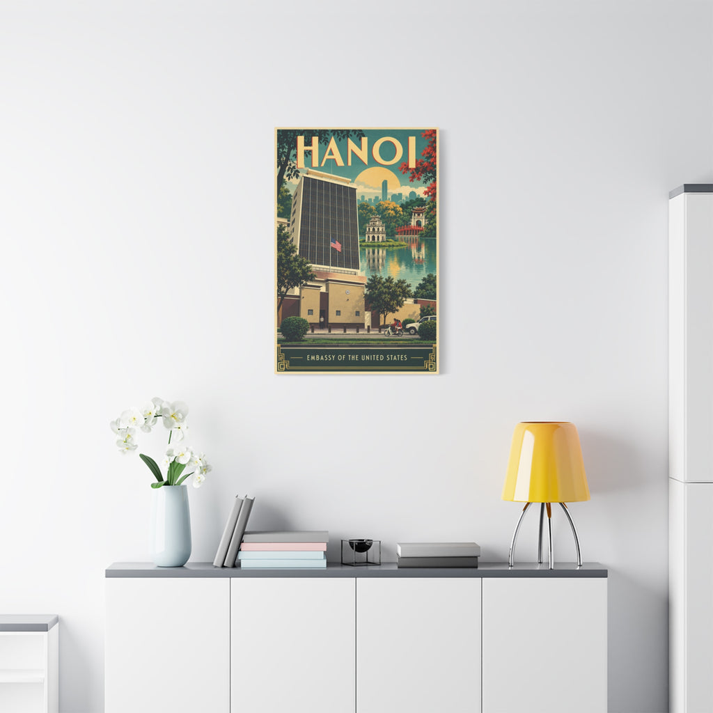 Hanoi Embassy Wrapped Canvas