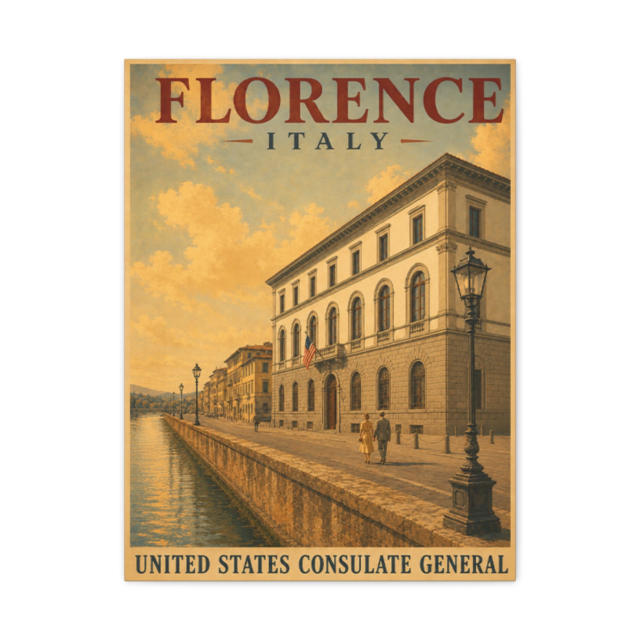 Florence Consulate General Wrapped Canvas