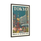 Tokyo Embassy Wrapped Canvas Framed