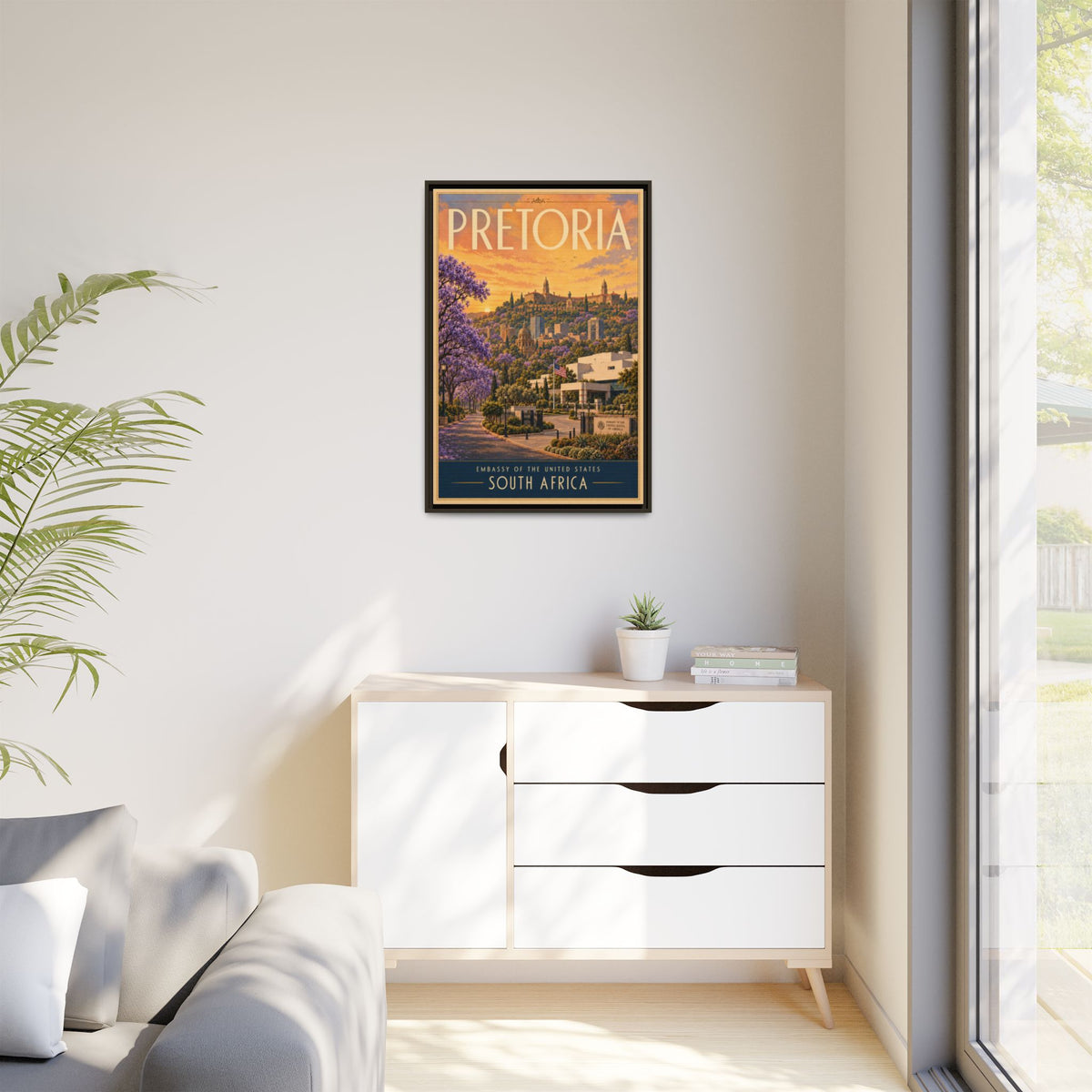 Pretoria Embassy Wrapped Canvas Framed
