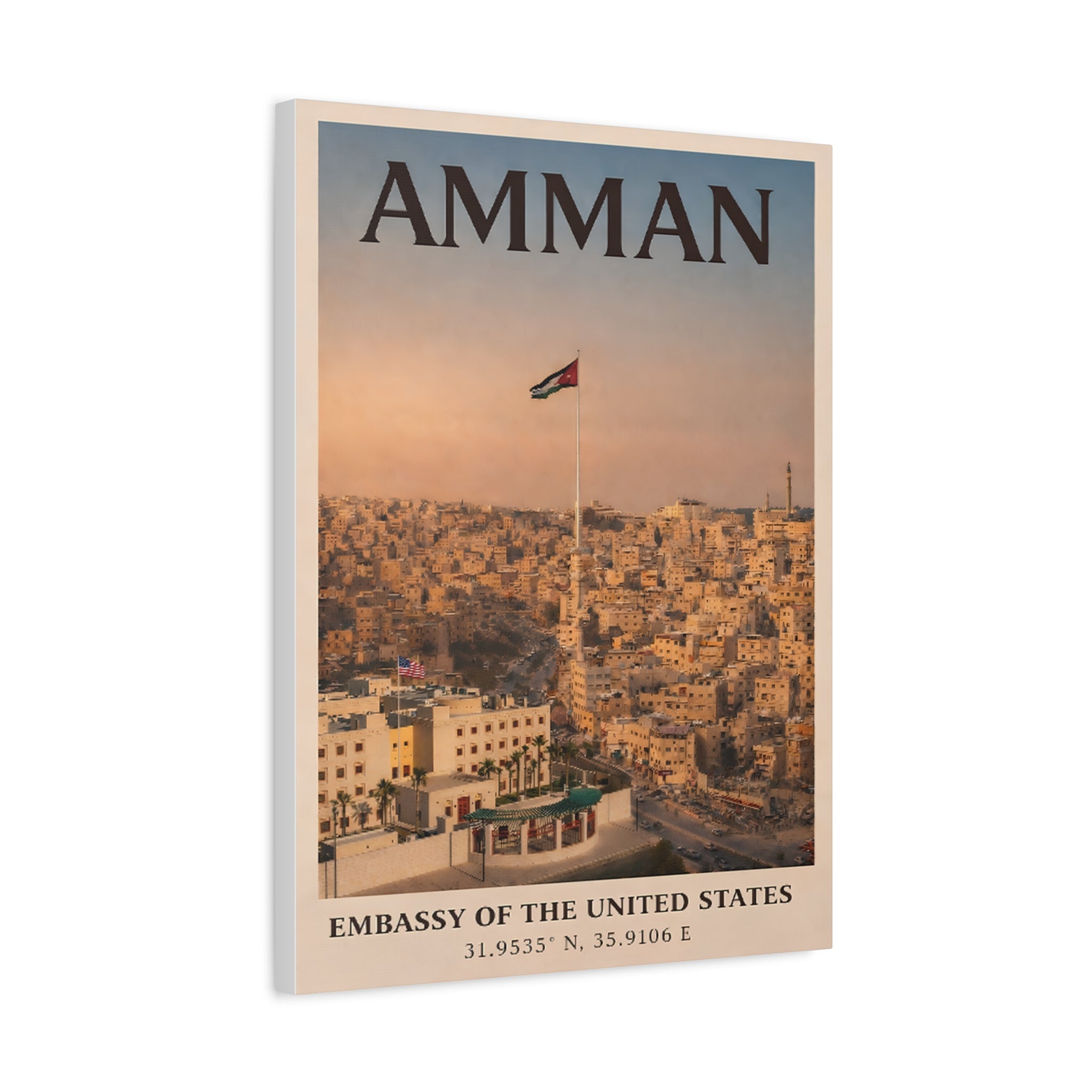 Amman Embassy Wrapped Canvas