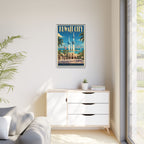 Kuwait City Embassy Wrapped Canvas Framed