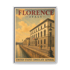 Florence Consulate General Wrapped Canvas Framed