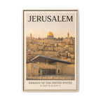 Jerusalem Embassy Wrapped Canvas Framed