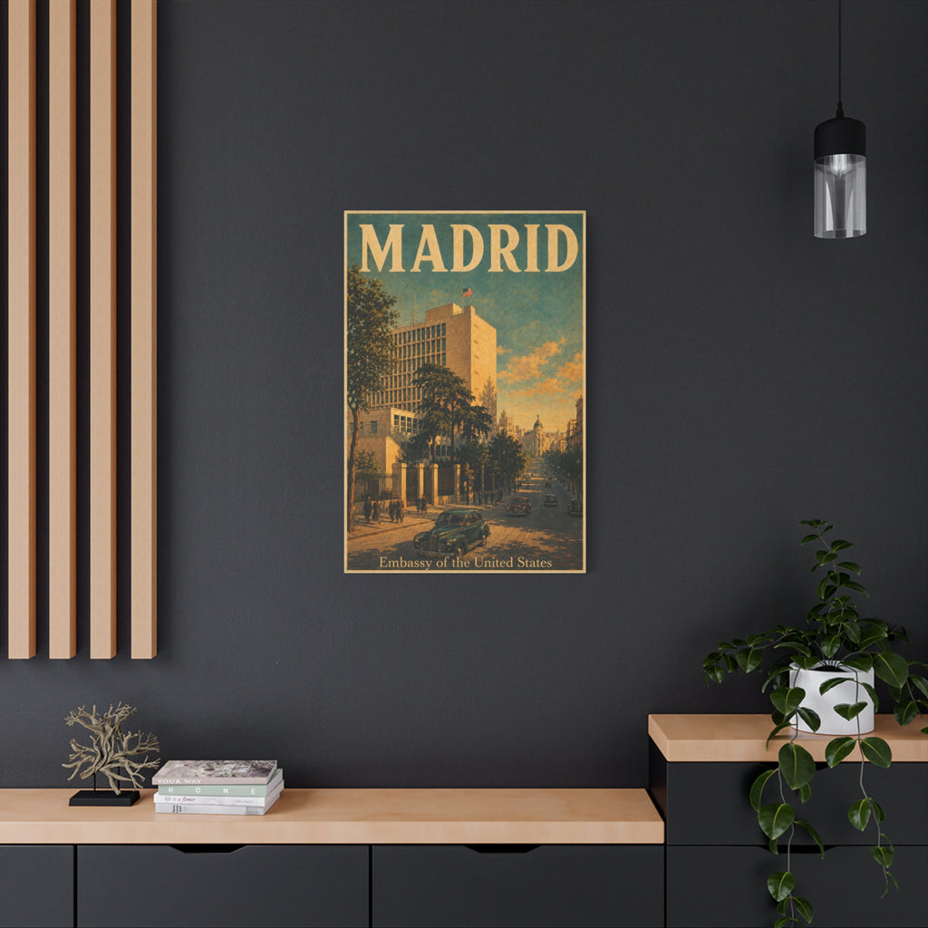 Madrid Embassy Wrapped Canvas
