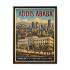 Addis Ababa Embassy Wrapped Canvas Framed