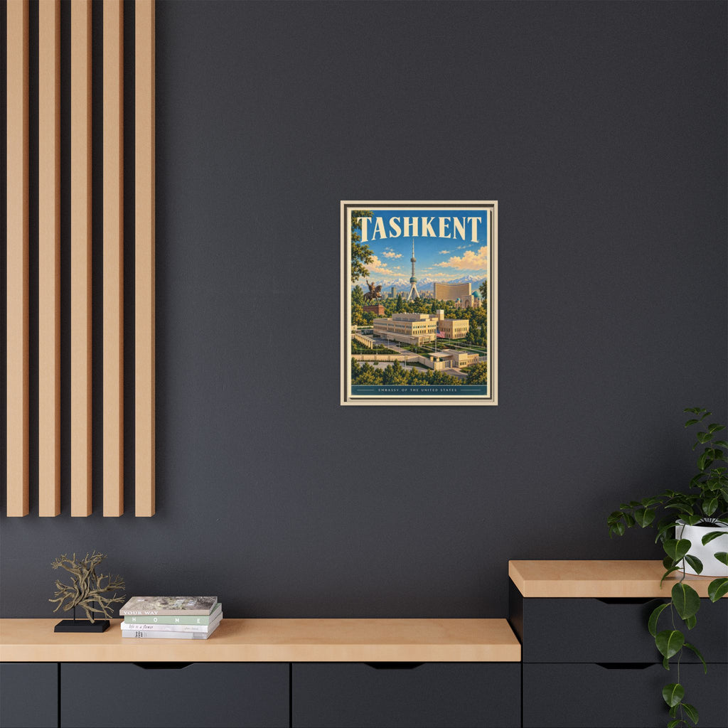 Tashkent Embassy Wrapped Canvas Framed