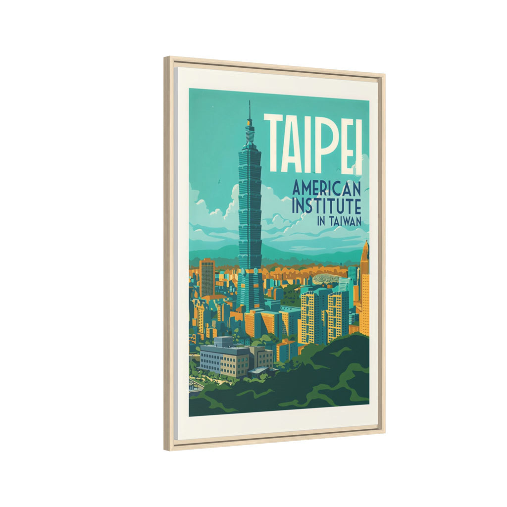 Taipei Embassy Wrapped Canvas Framed