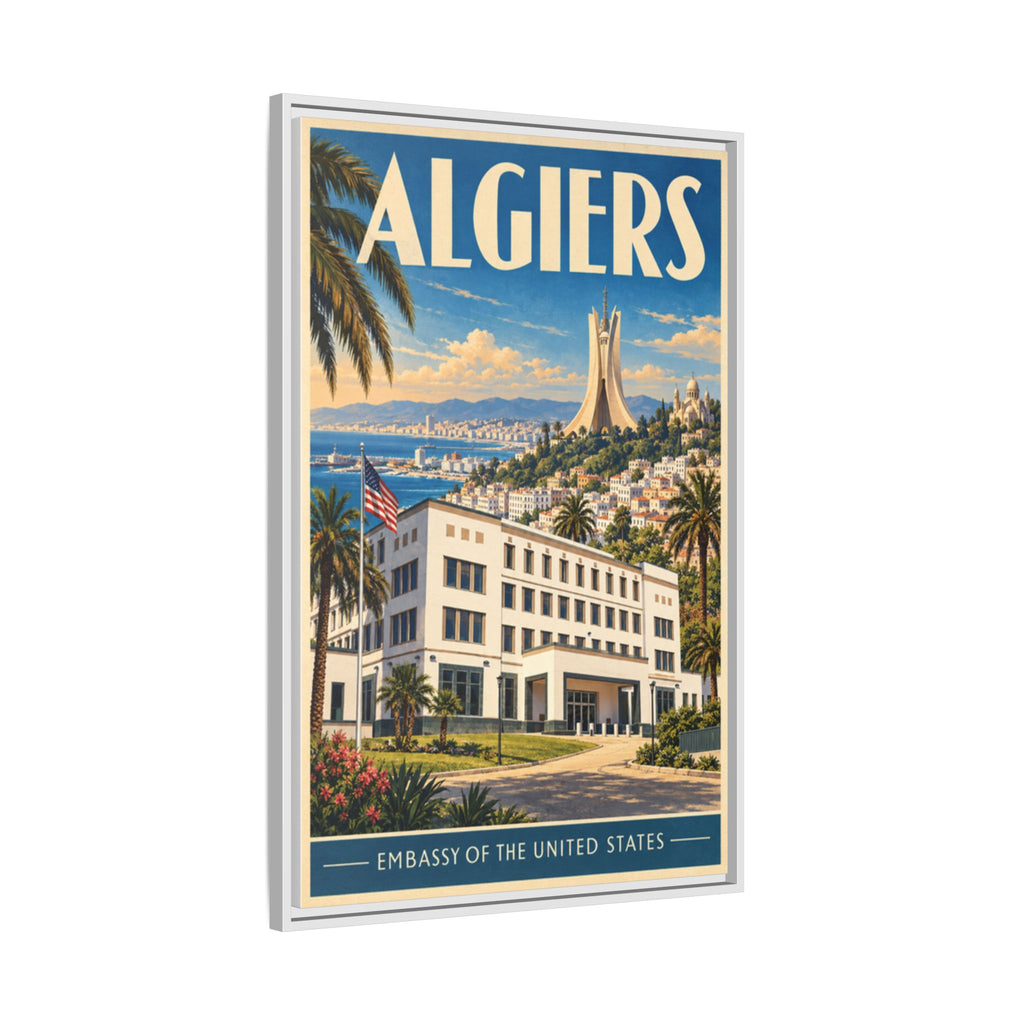 Algiers Embassy Wrapped Canvas Framed