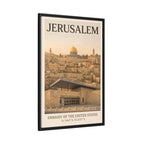 Jerusalem Embassy Wrapped Canvas Framed
