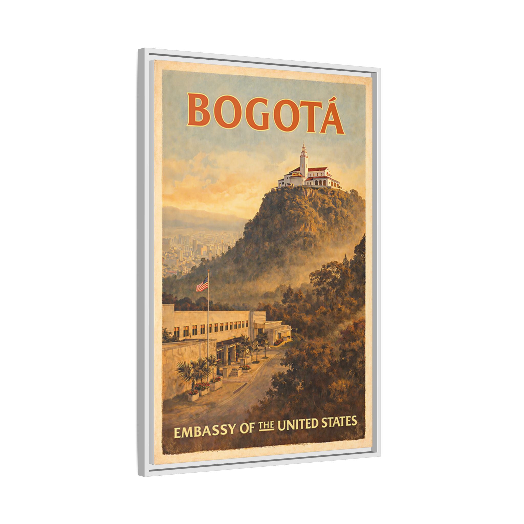Bogotá Embassy Wrapped Canvas Framed