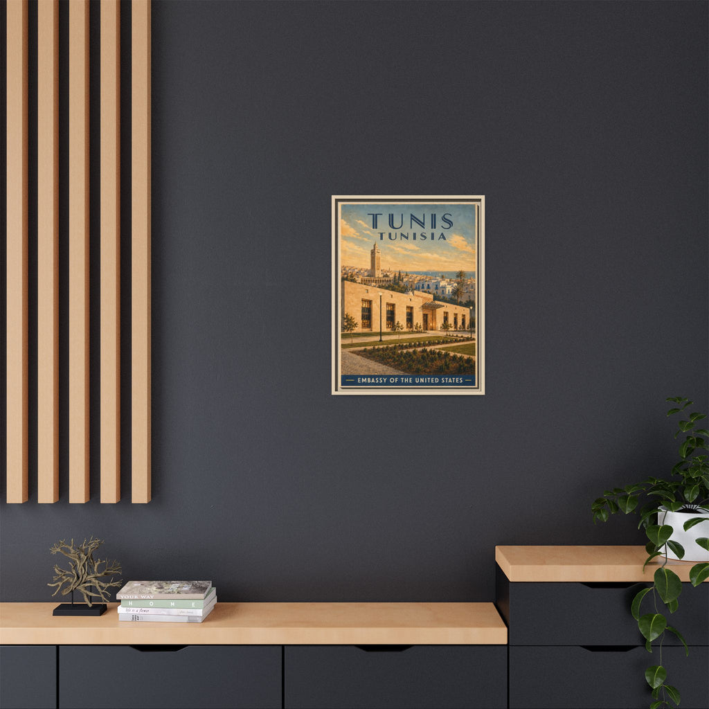 Tunis Embassy Wrapped Canvas Framed