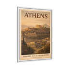 Athens Embassy Wrapped Canvas Framed