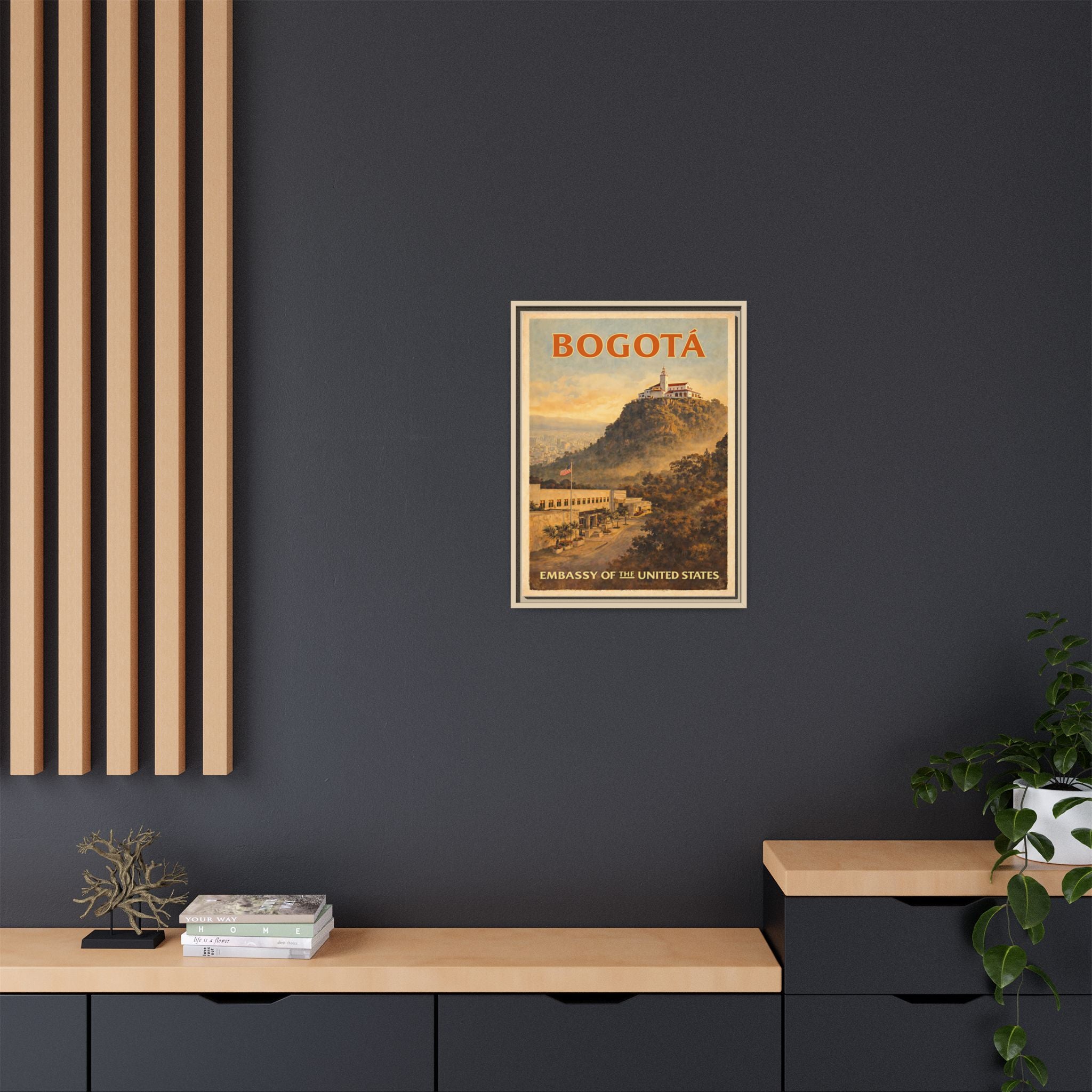 Bogotá Embassy Wrapped Canvas Framed