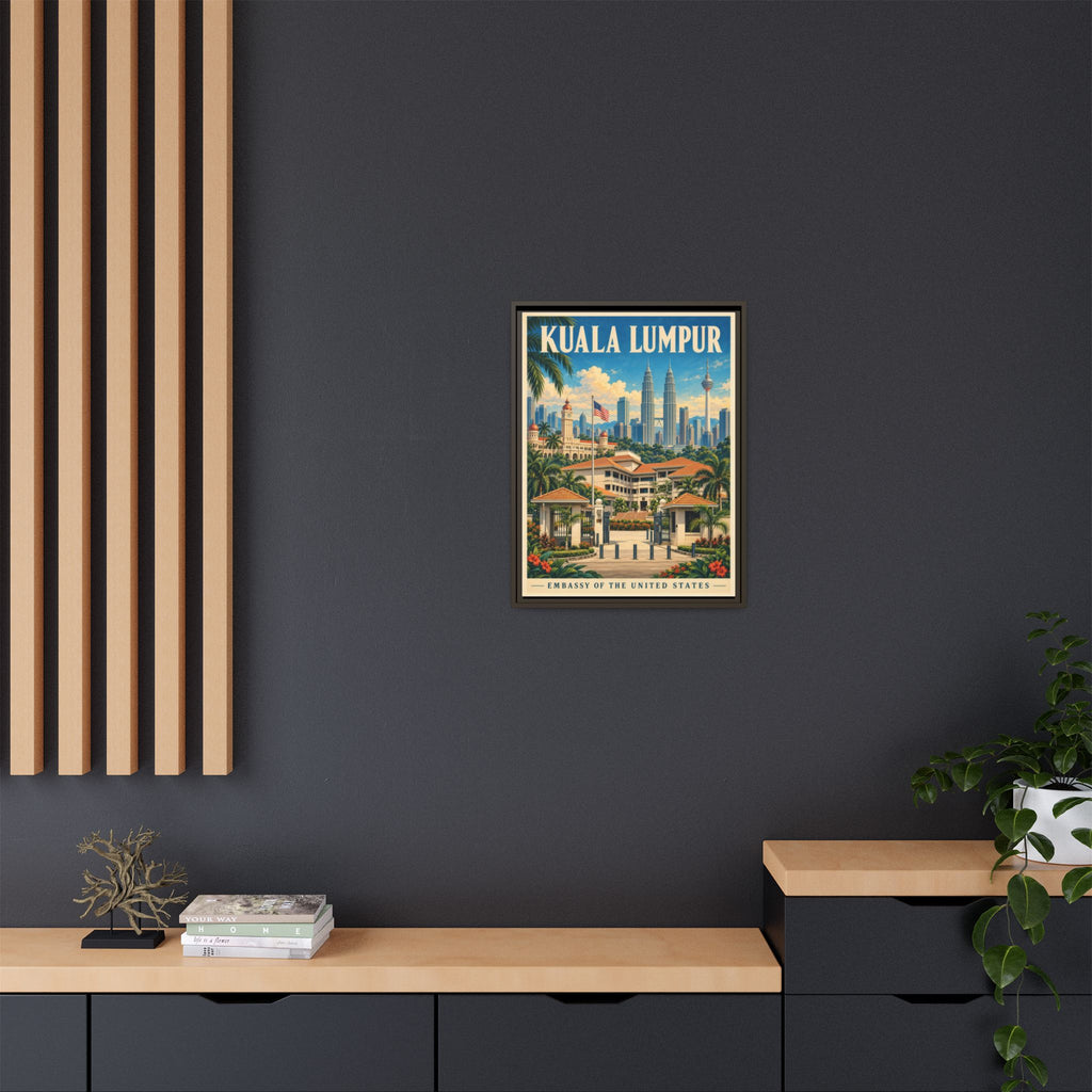 Kuala Lumpur Embassy Wrapped Canvas Framed