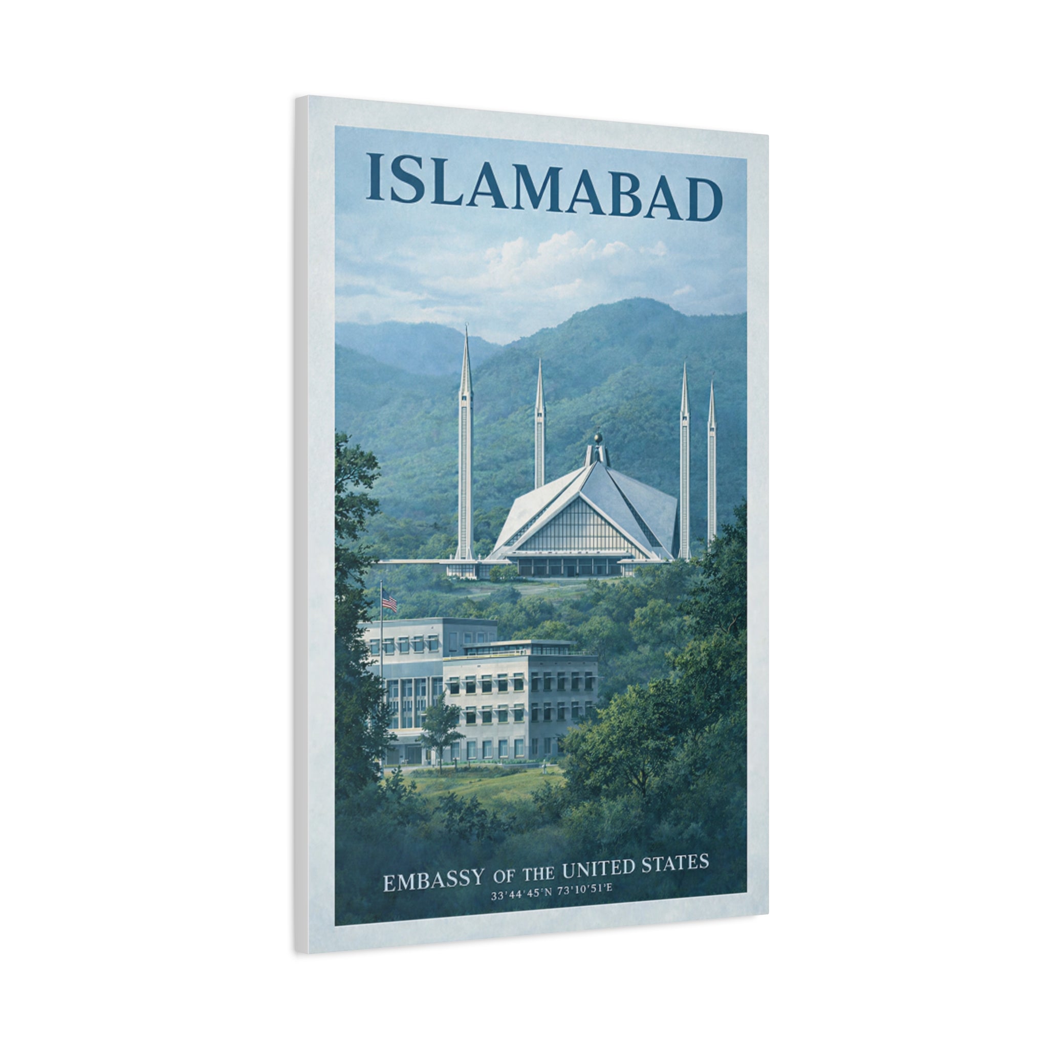 Islamabad Embassy Wrapped Canvas
