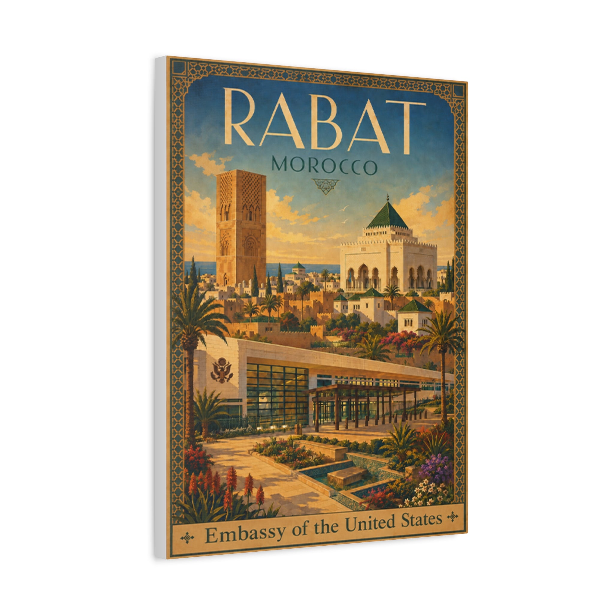 Rabat Embassy Wrapped Canvas