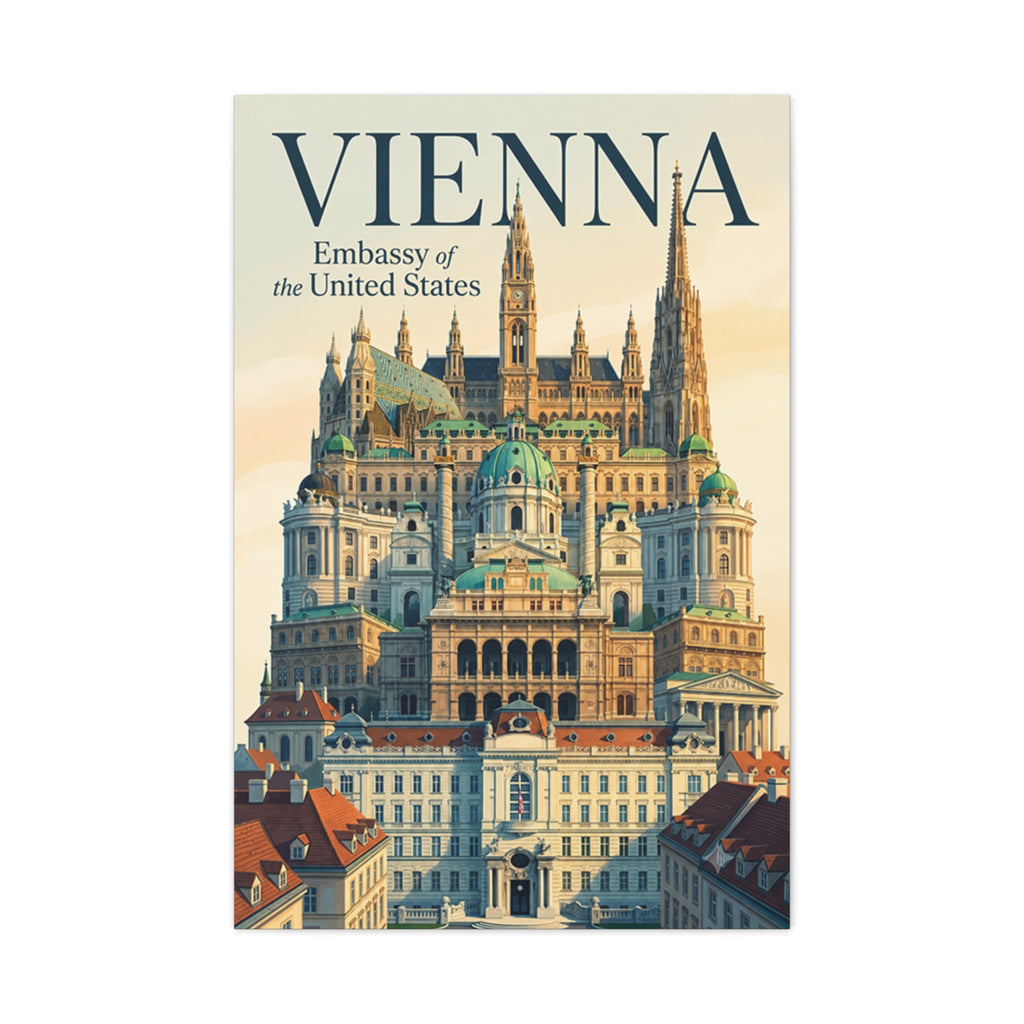 Vienna Embassy Wrapped Canvas
