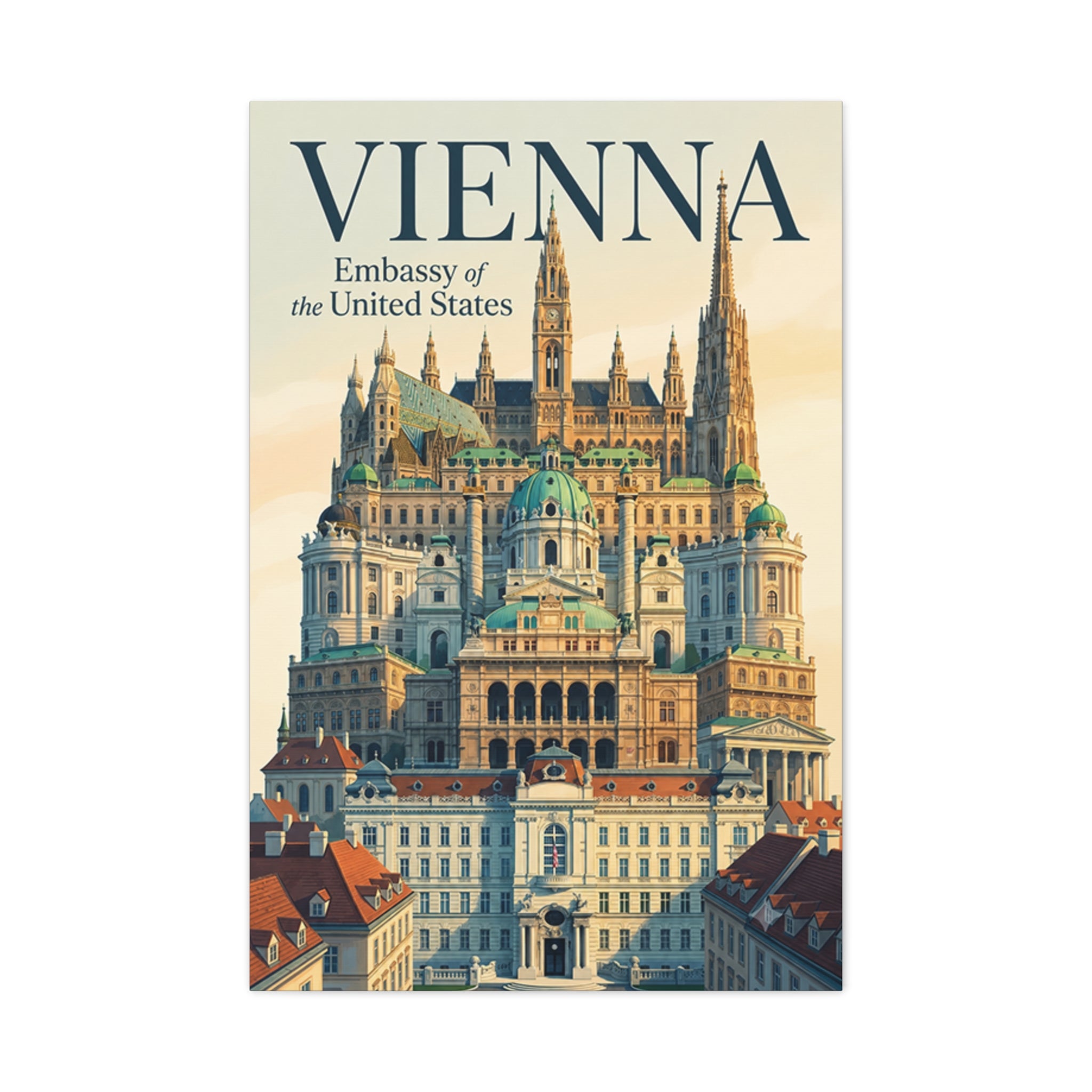 Vienna Embassy Wrapped Canvas
