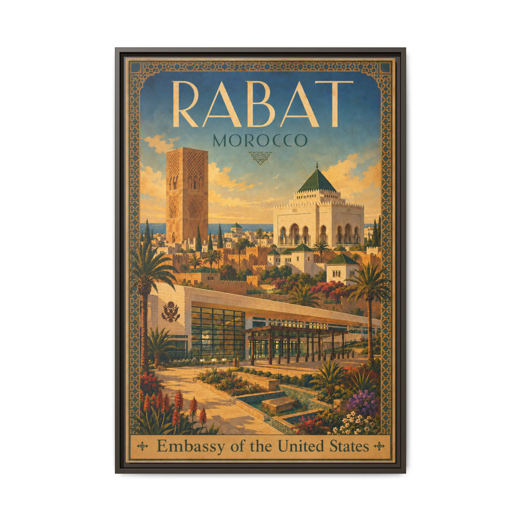 Rabat Embassy Wrapped Canvas Framed