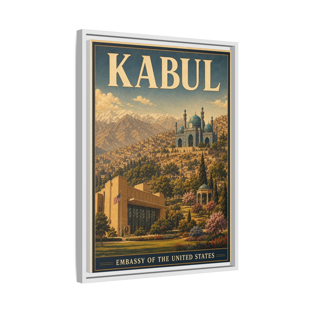 Kabul Embassy Wrapped Canvas Framed