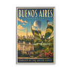 Buenos Aires Embassy Wrapped Canvas Framed
