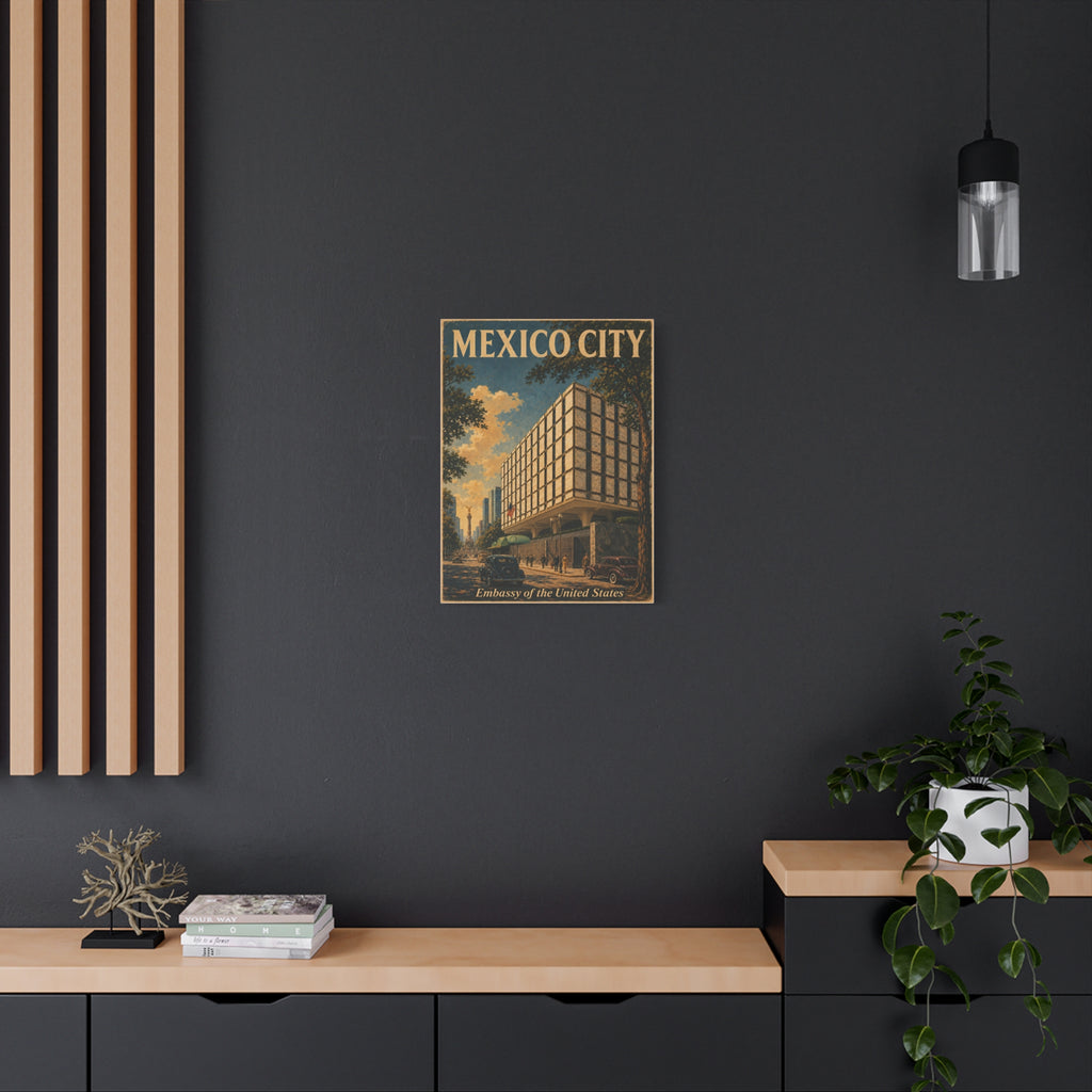 Mexico City Embassy Wrapped Canvas
