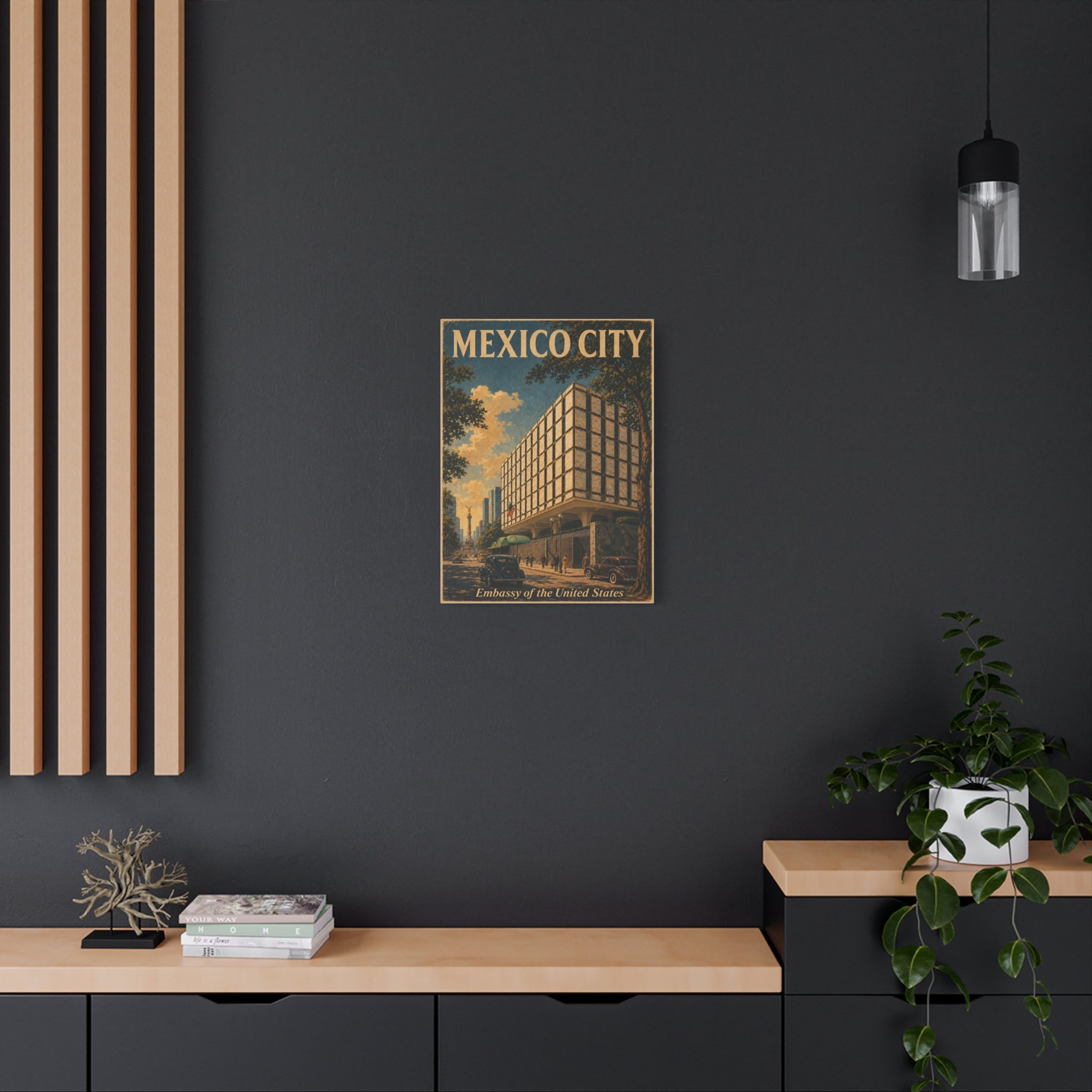 Mexico City Embassy Wrapped Canvas