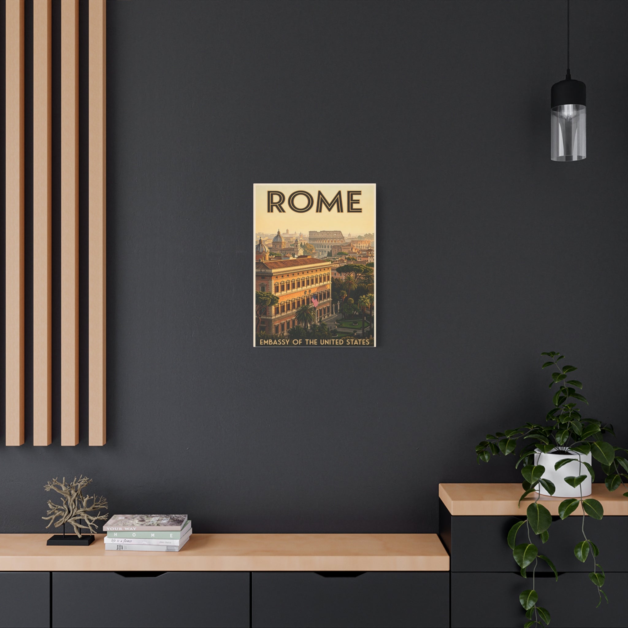 Rome Embassy Wrapped Canvas