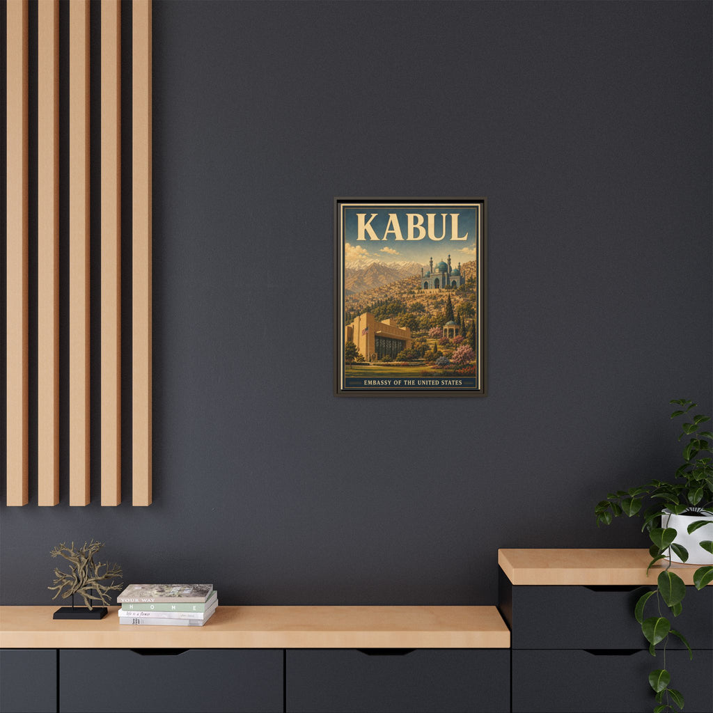 Kabul Embassy Wrapped Canvas Framed