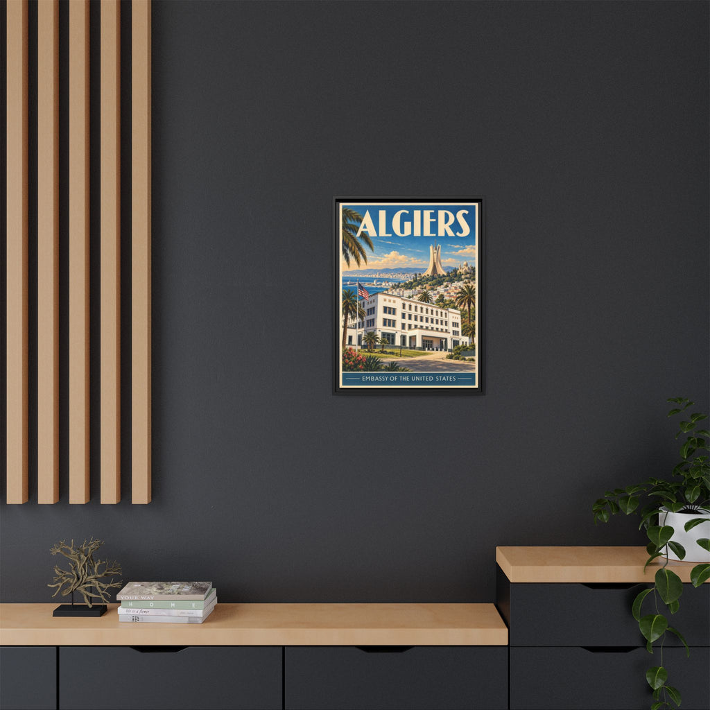 Algiers Embassy Wrapped Canvas Framed