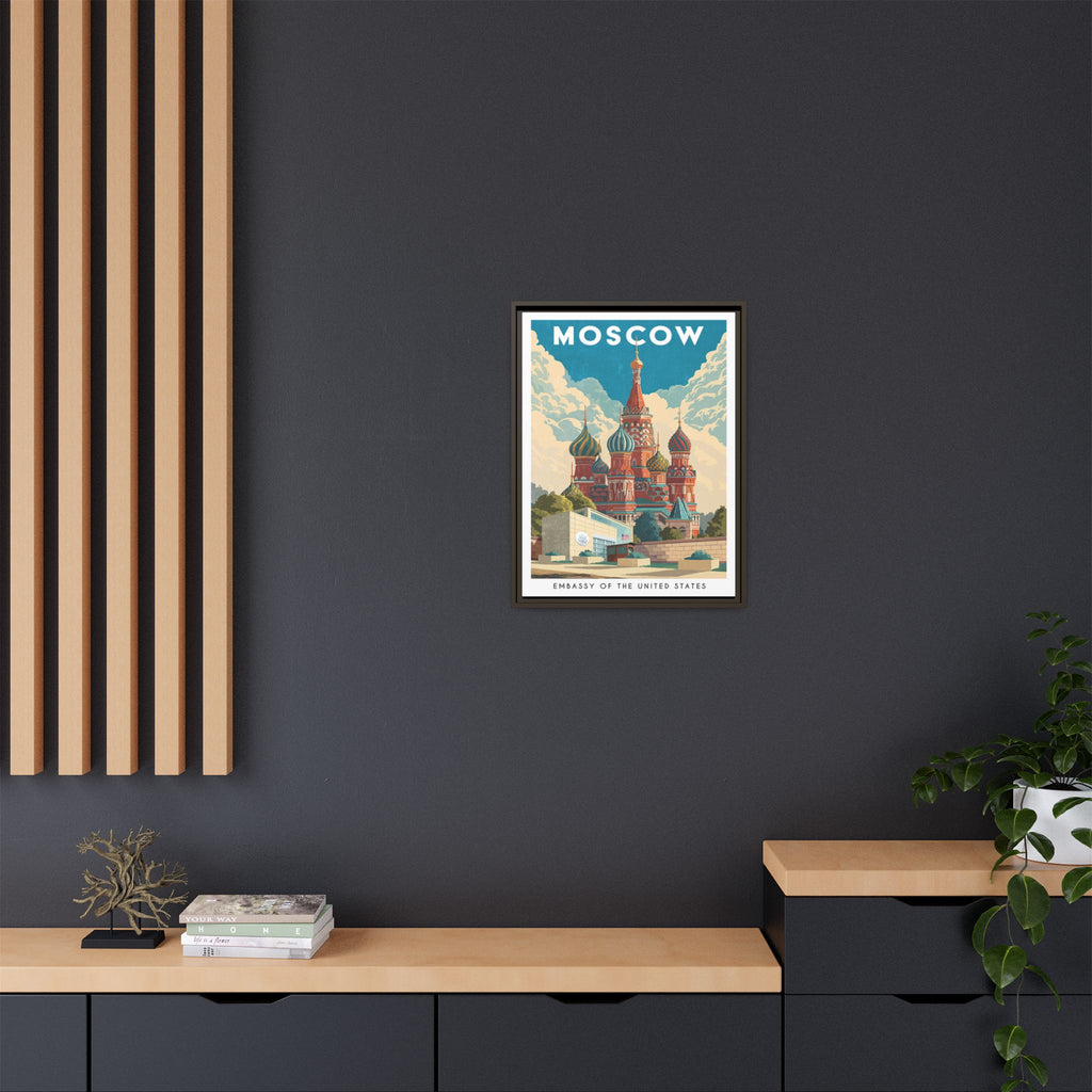 Moscow Embassy Wrapped Canvas Framed