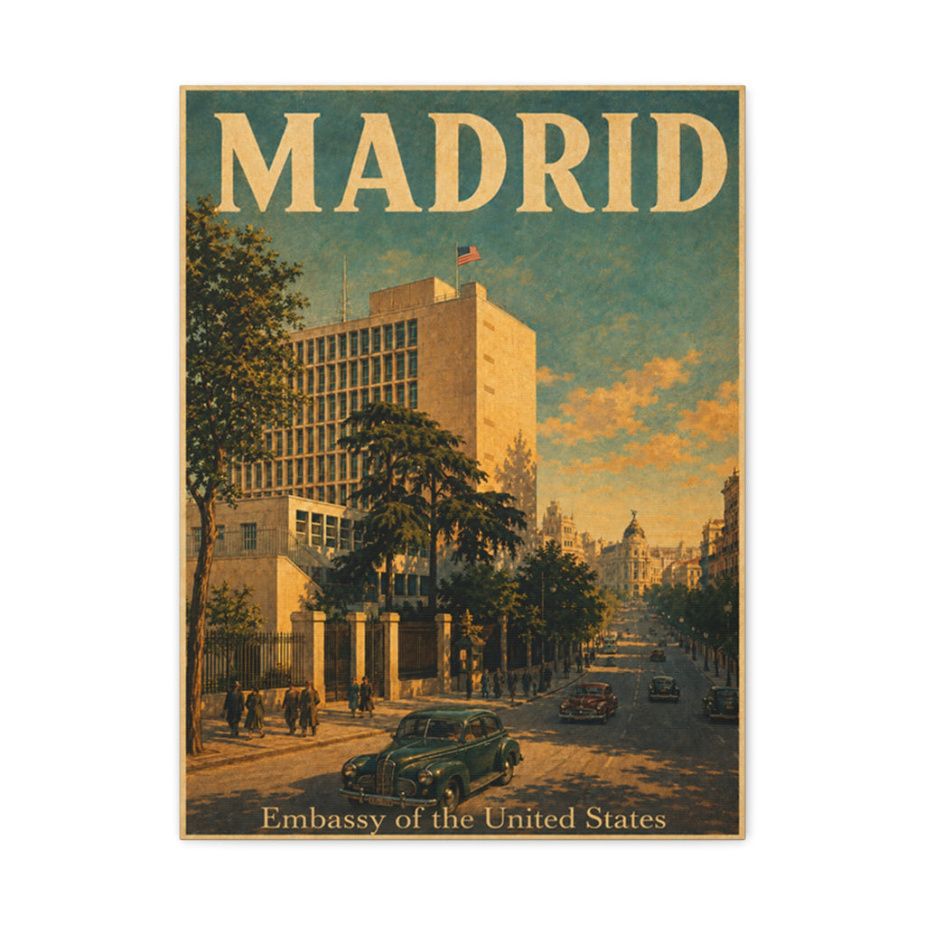 Madrid Embassy Wrapped Canvas