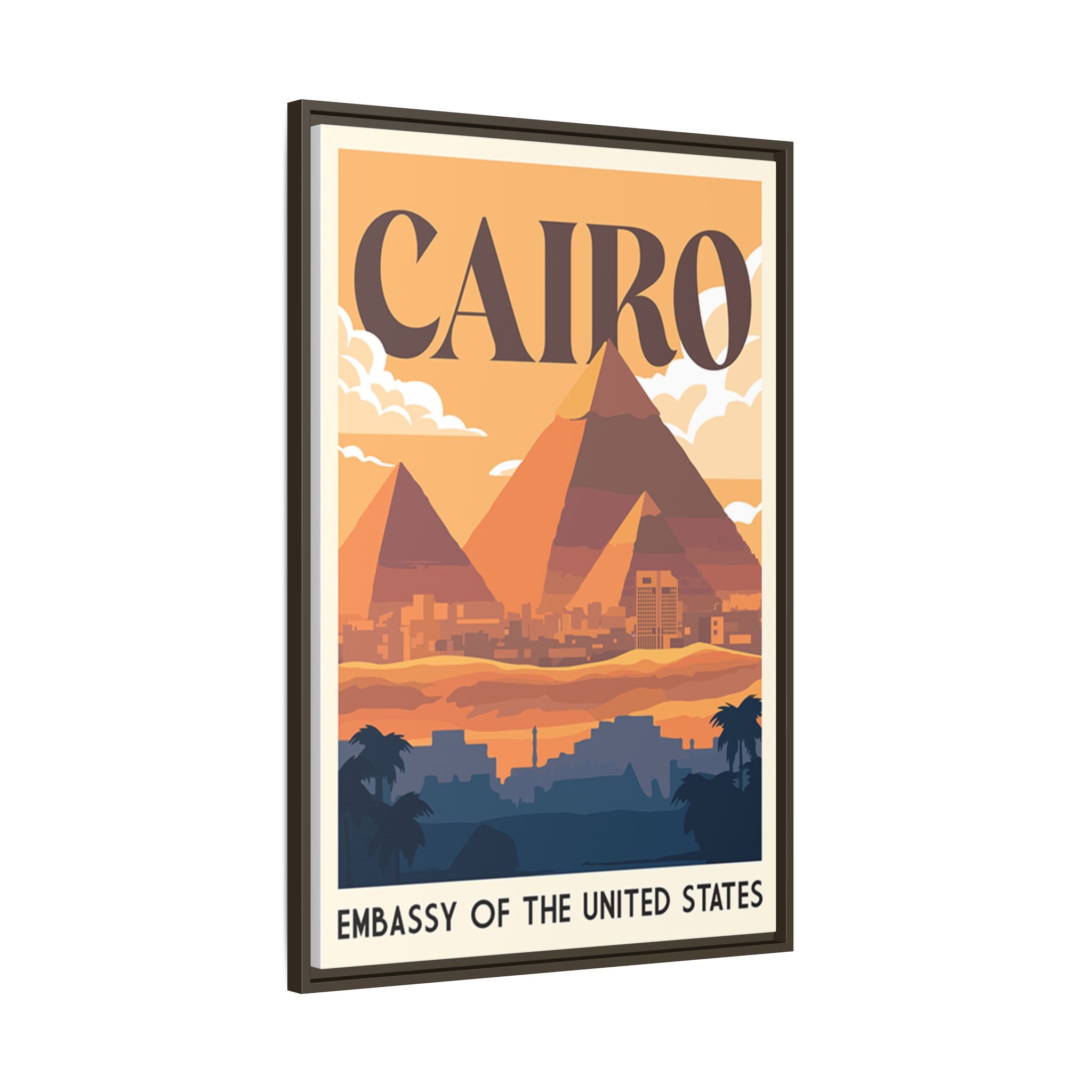 Cairo Embassy Wrapped Canvas Framed