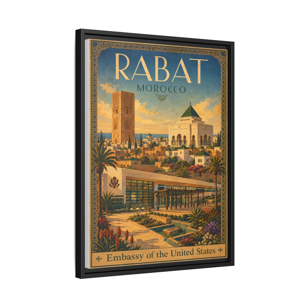 Rabat Embassy Wrapped Canvas Framed