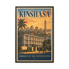 Kinshasa Embassy Wrapped Canvas Framed