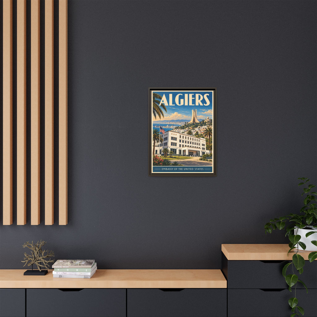 Algiers Embassy Wrapped Canvas Framed