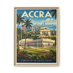 Accra Embassy Wrapped Canvas Framed
