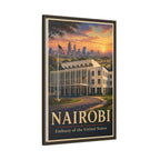 Nairobi Embassy Wrapped Canvas Framed