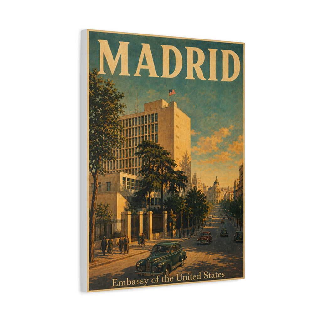 Madrid Embassy Wrapped Canvas