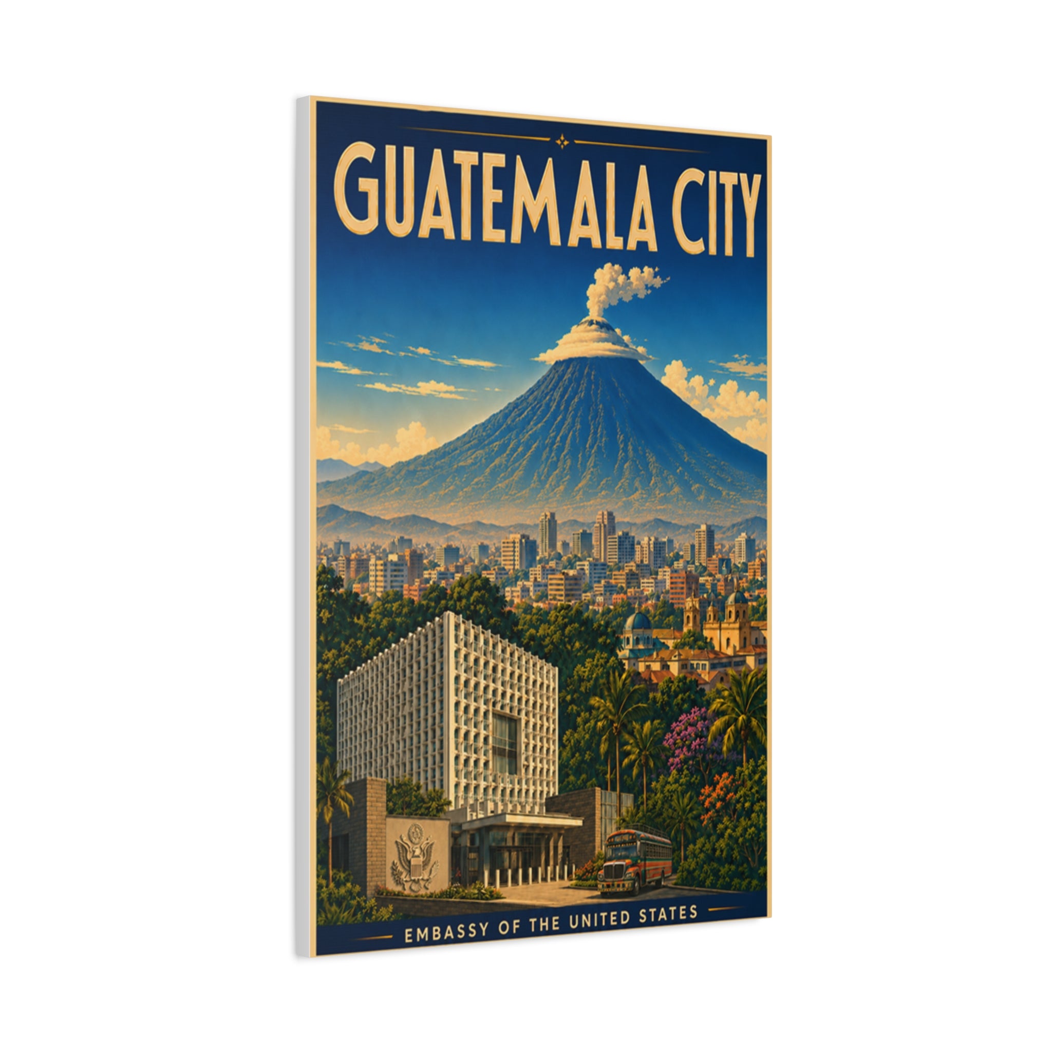 Guatemala City Embassy Wrapped Canvas